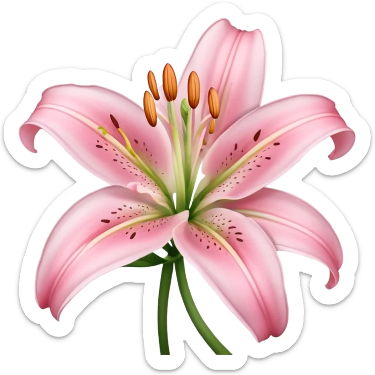 light pink lilium sticker