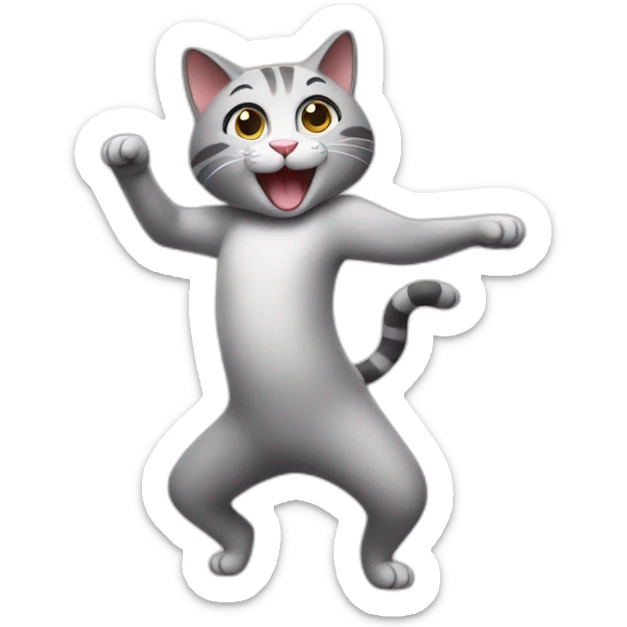 dancing cat sticker