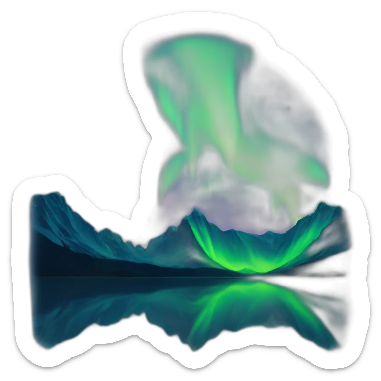 northern lights sticker