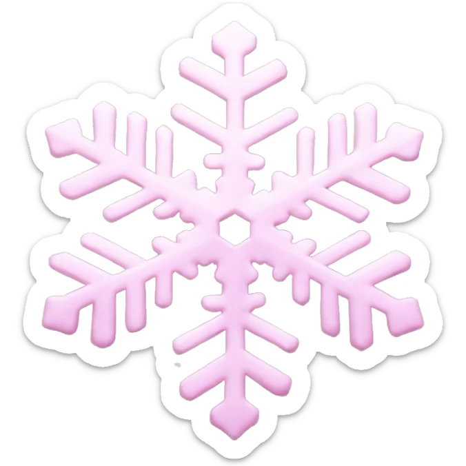 pastel pink snowflake  sticker