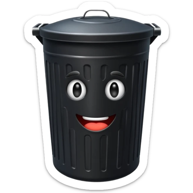 make an emoji as a reminder of me taking out the garbge sticker