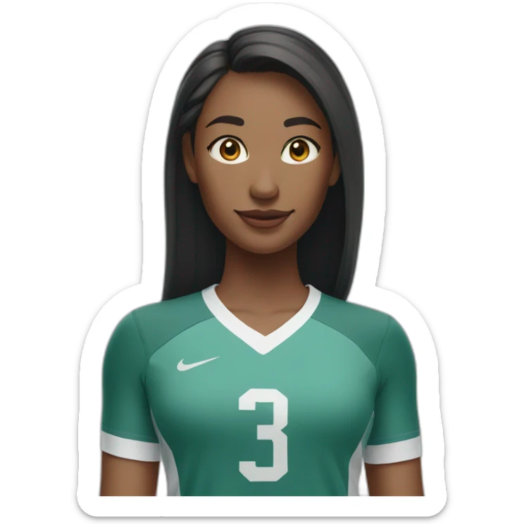 girl with nike pros volleyball shorts and long shirt sticker