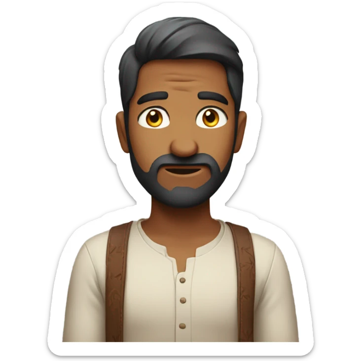 indian male shrugging sticker