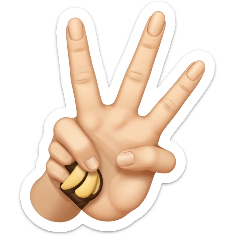 I want a emoji with just middle finger bend towards and every other fingers amd thumb straight  sticker