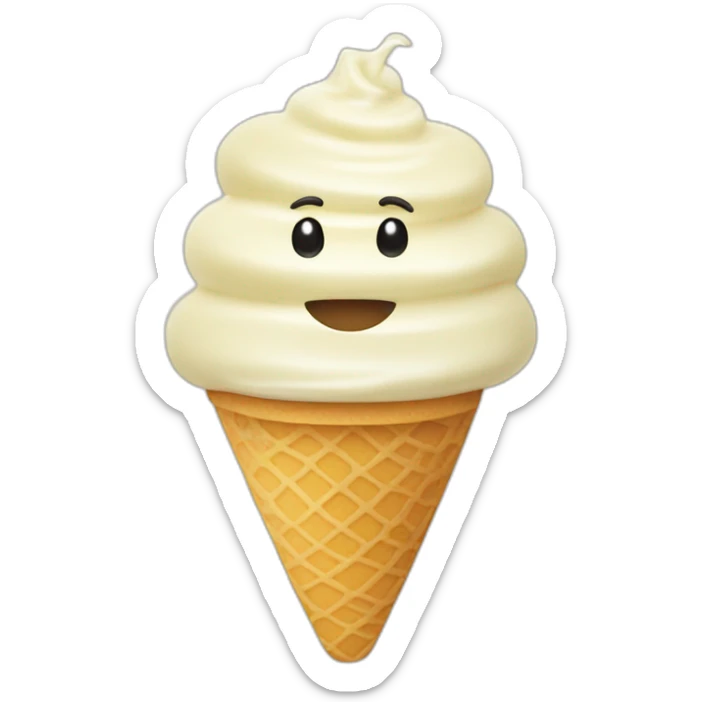 vanilla ice cream sticker