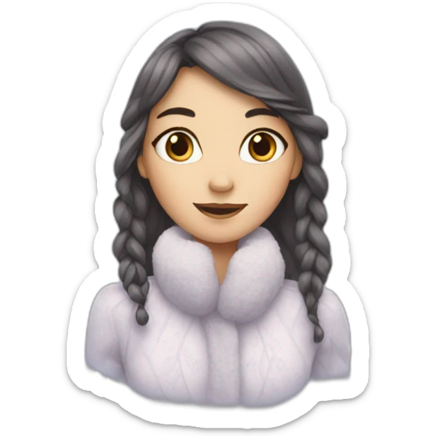 Snowflake girl sticker