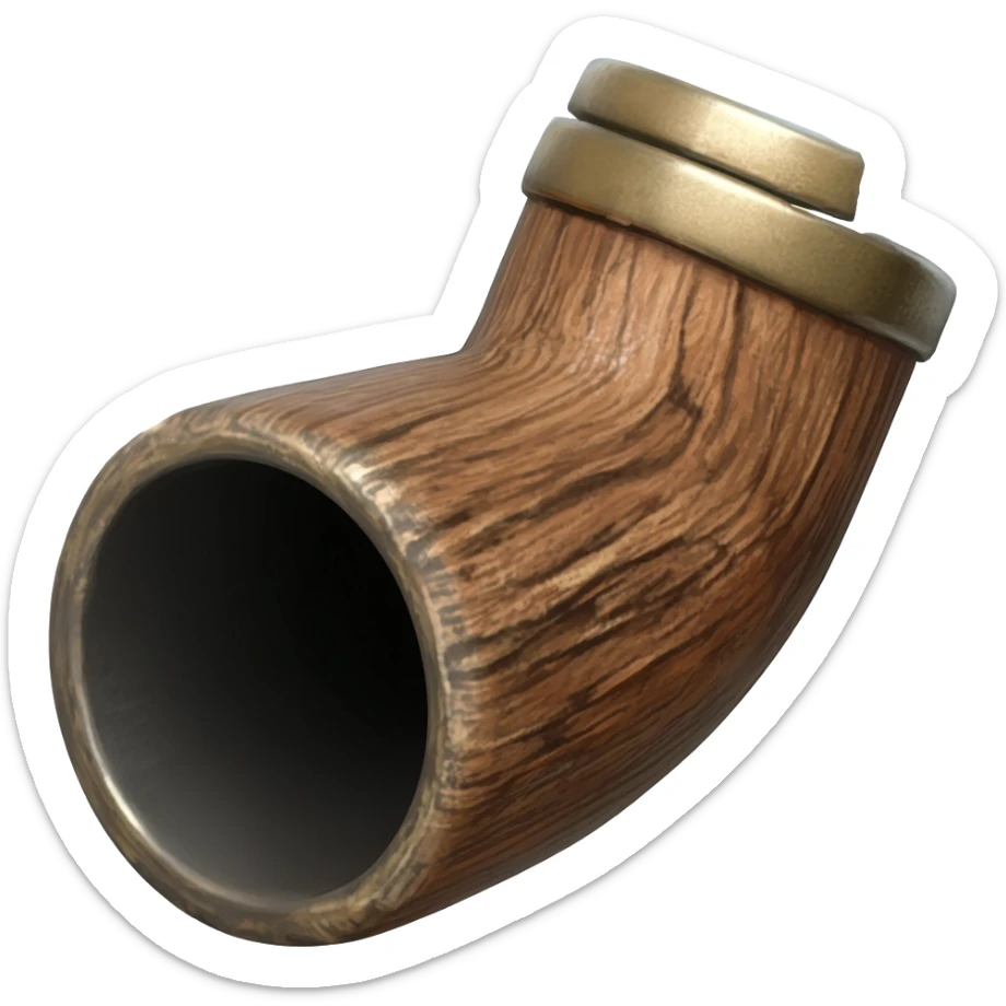 Pipe en bois sticker