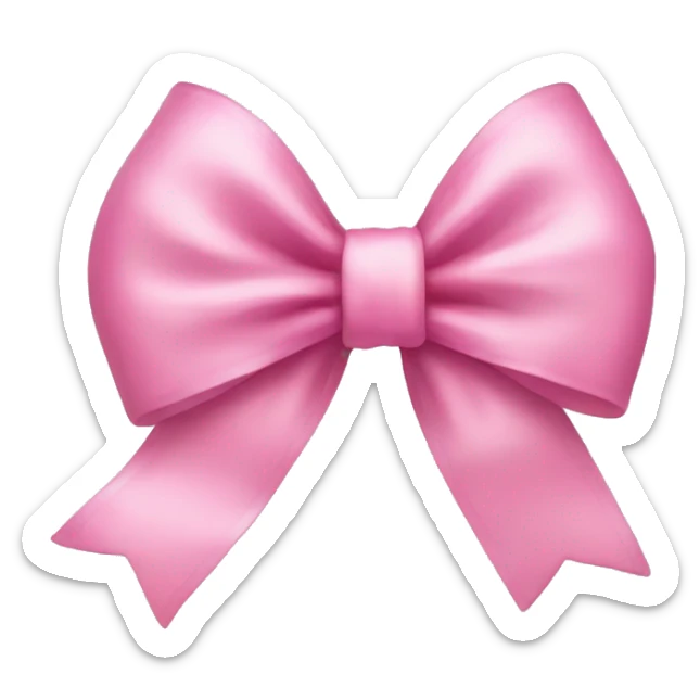 Pink bow sticker