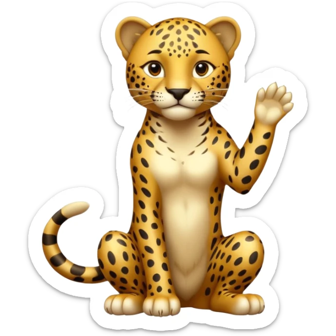 A high-resolution photo-realistic digital illustration of a young jaguar, chest upward A high-resolution, photo-realistic digital illustration of a majestic young jaguar sticker