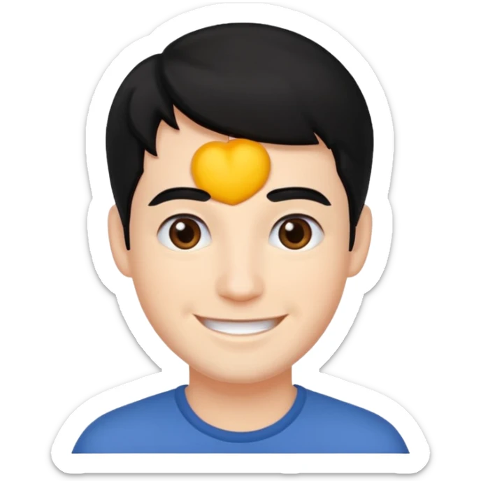 Un  emoji et un sexe homme sticker
