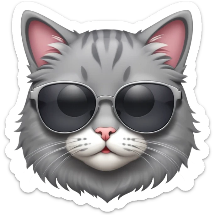 Cat with sunglasses sticker