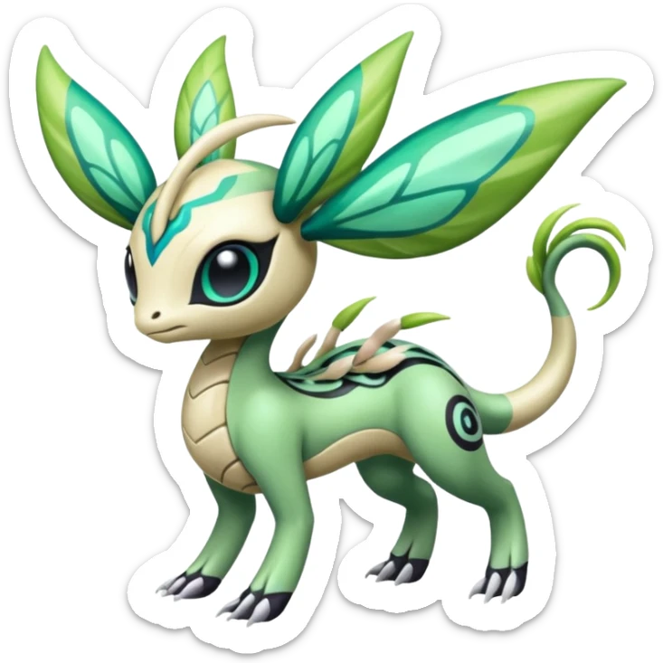 Colorful Exotic Meloetta-Palkia-Virizion-Venom-Stitch-Fakémon-creature-hybrid sticker