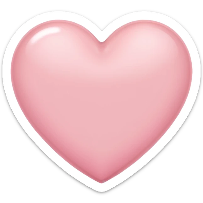 light pink heart sticker
