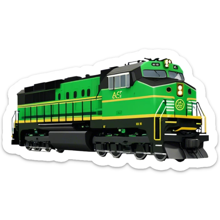 Locomotive (Freight) - GE ES44AC (Model Year: 2021) (Iconic colour: Green and black) sticker