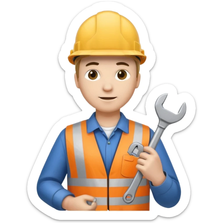 Un ingeniero cuerpo completo hasta los pies  sticker