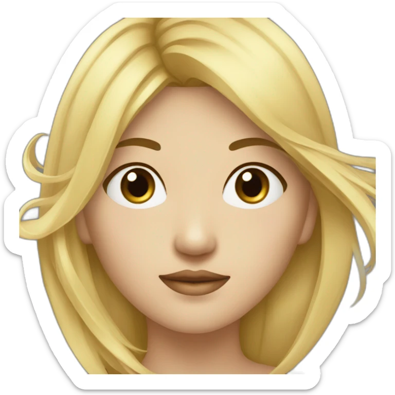 Une asiatique au cheveux cour et noir et une fille blonde sticker