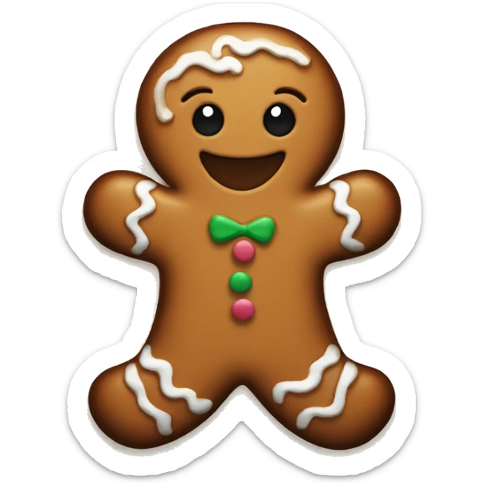 Gingerbread man sticker
