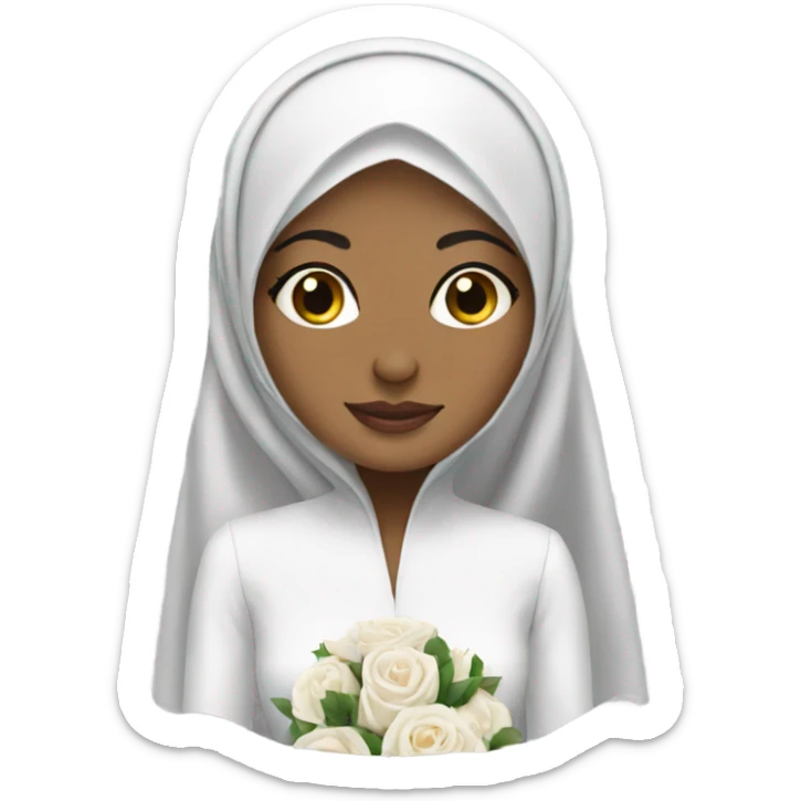 Hijab bride sticker