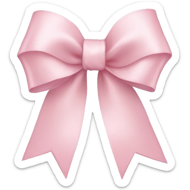 light pink ribbon bow sticker