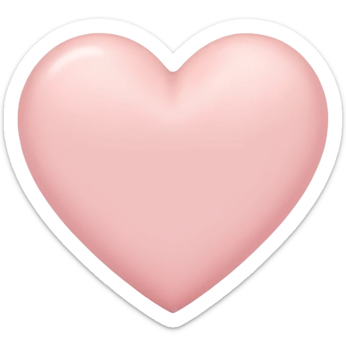 pale pink heart sticker