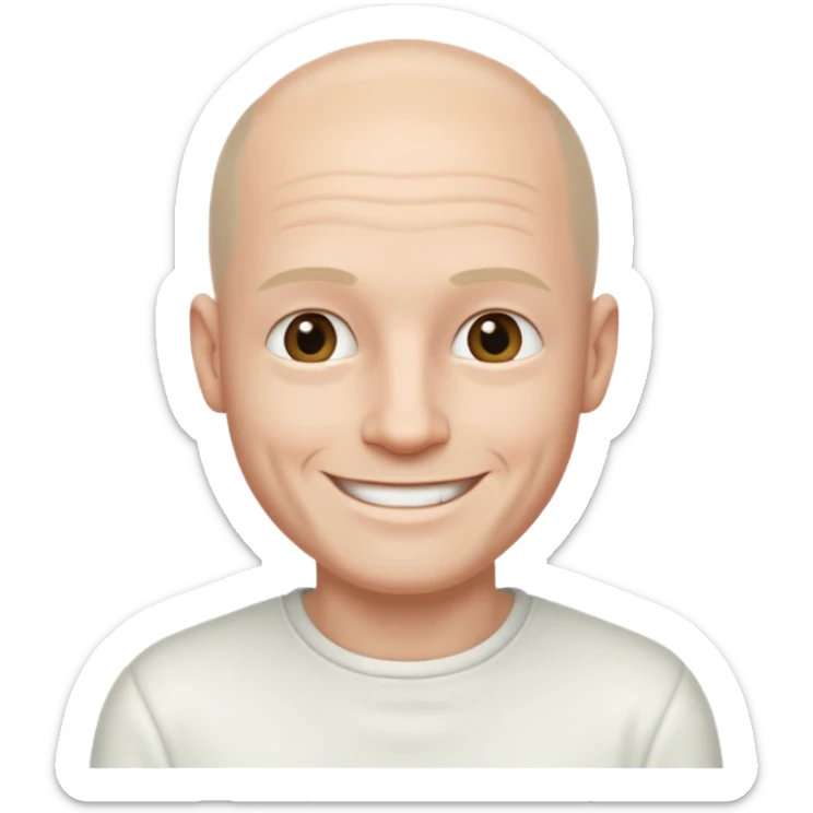 A white man whole body whole white  not detailed and no hair and skin colour white  sticker