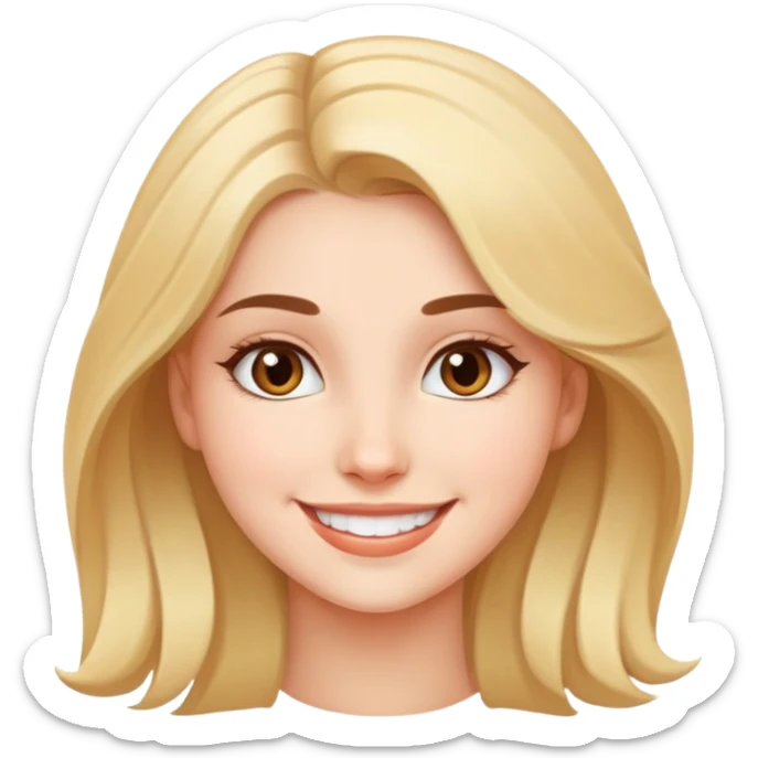 Beautiful girl with smiling eyes sticker