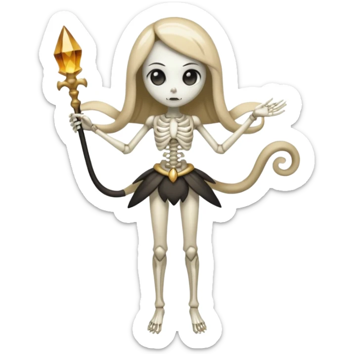 Skeletal Skinny Meloetta-fusion sticker