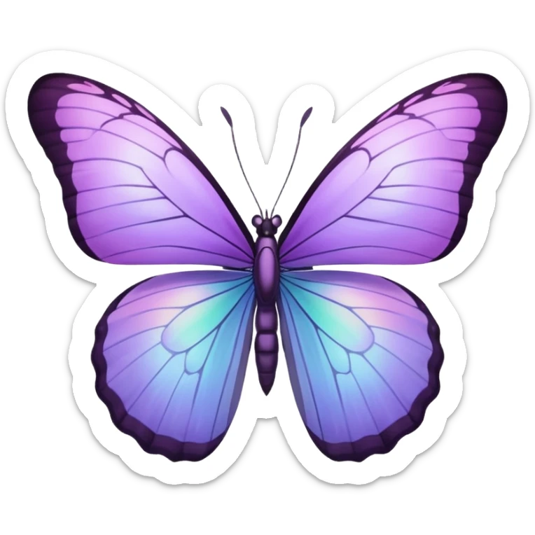 Butterfly color lilac Ike the color of samsung a 55 sticker
