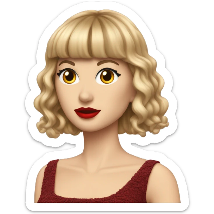 Taylor swift wearing her tortured poets department dress from the eras tour  sticker
