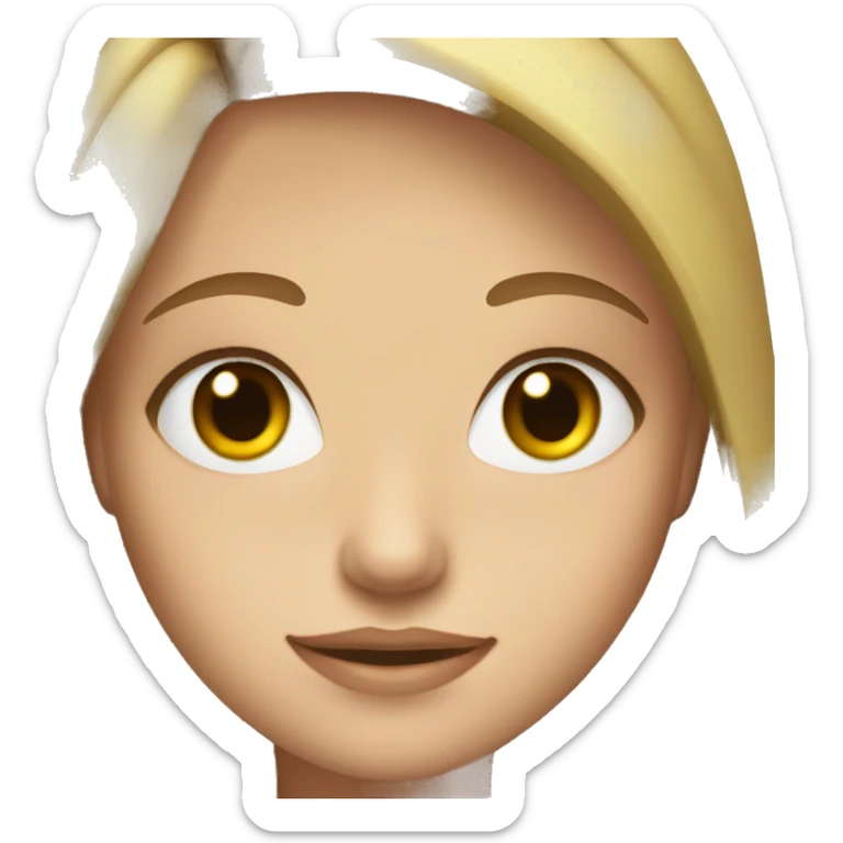 girl with light brown hair green eyes and freckles  sticker