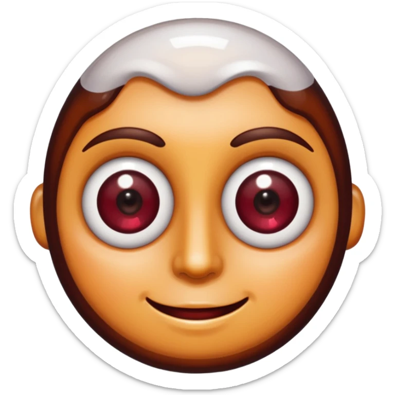 Make me a emoji like the star eyes emoji but instead of stars it’s Dr Pepper sticker