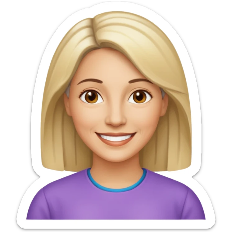 Chica con mechas de 45 años se llama Lourdes y es su santo sticker