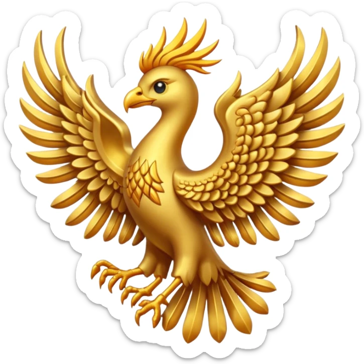 phoenix embelem/brosch sticker