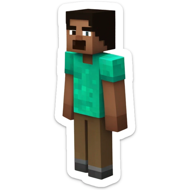 Minecraft skin pose in left sticker