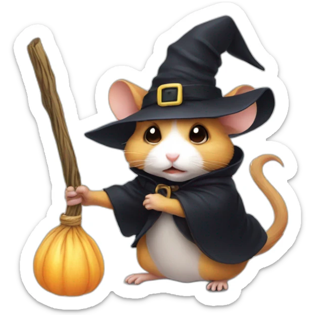 witch -  hamster sticker