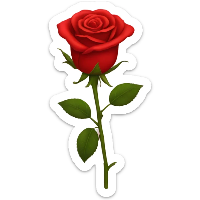 red rose sticker