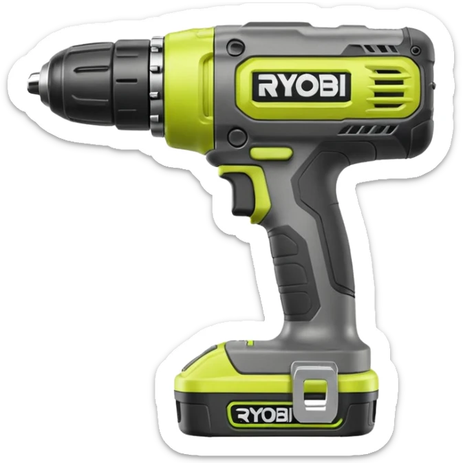 Ryobi ONE+ Taladro atornillador de batería R18PD2 (18 V, 2 baterías, 1,5 Ah, 40 Nm) emoji style  sticker