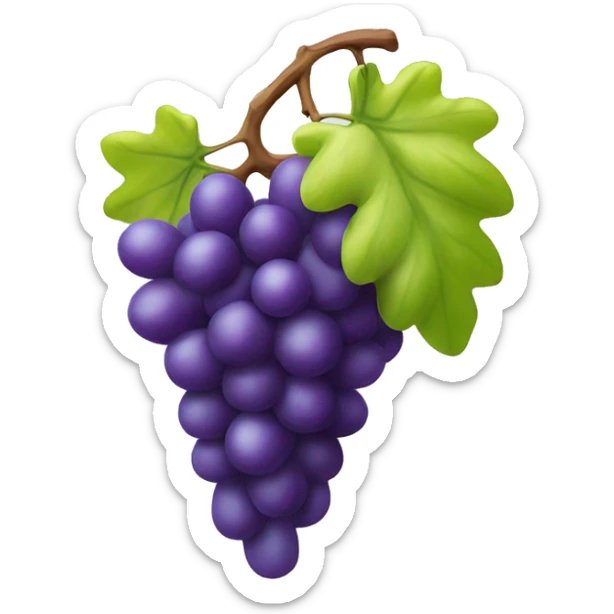3D Grapes emoji  sticker