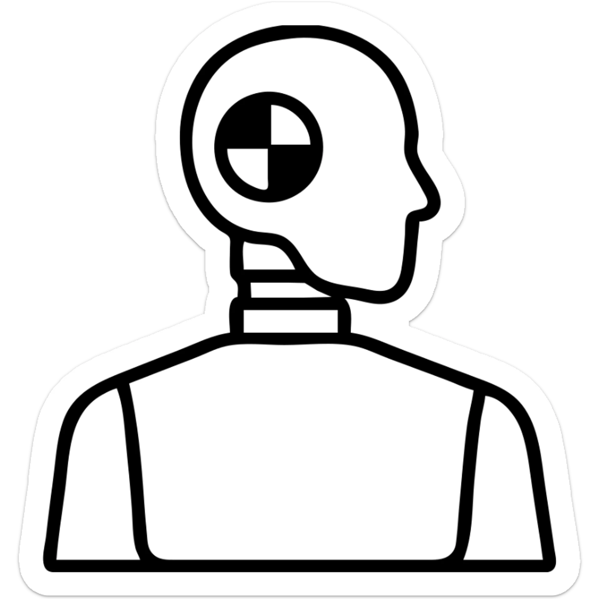 crash test dummy sticker