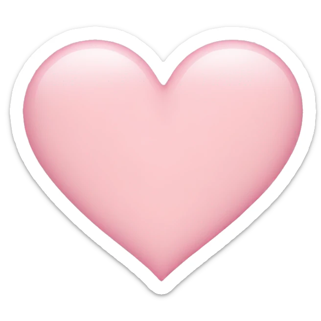 light pink heart sticker