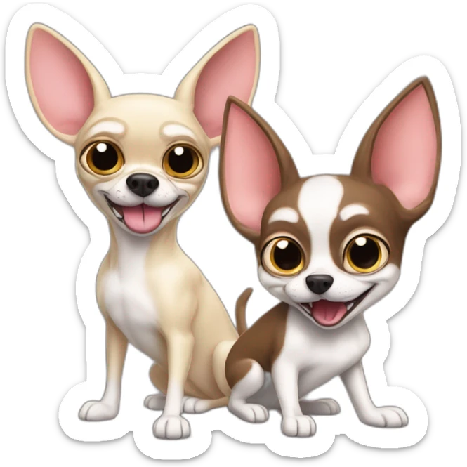 Ren Hoek the hysterical Chihuahua and Stimpy the lazy and dumb cat sticker