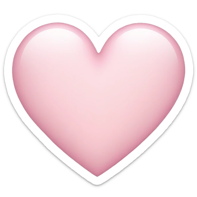 Light pink heart sticker