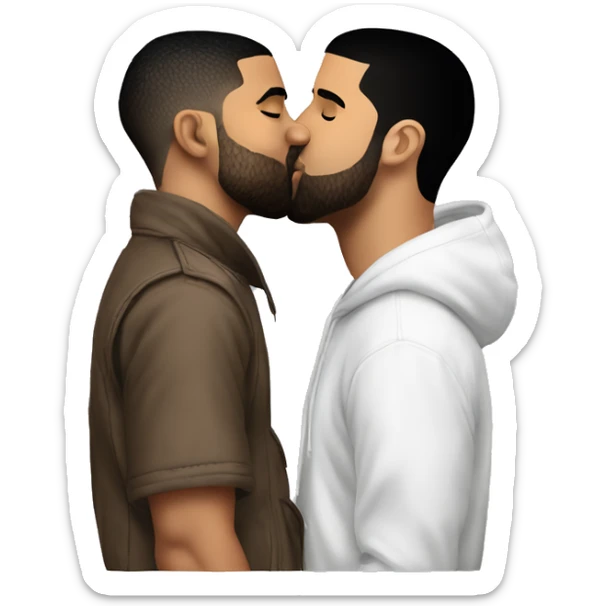 drake kissing drake kissing drake kissing drake sticker