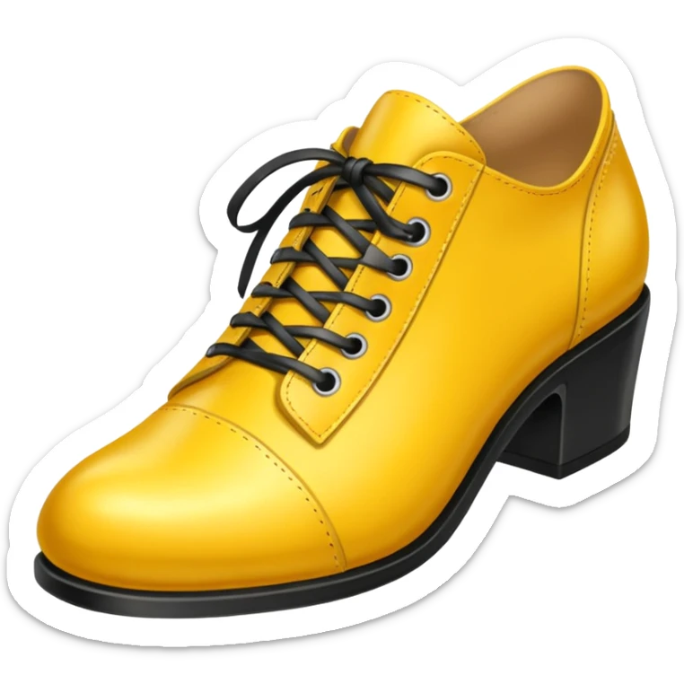 yellow shoe sticker