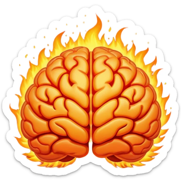 Fire brain sticker