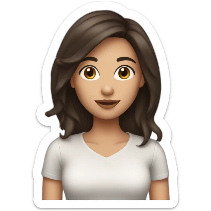 Brunette girl sticker