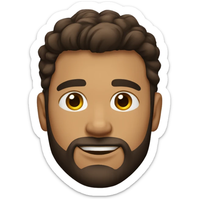 jeune homme de 30 ans, musclé, cheveux noirs, barbe courte, yeux marrons sticker