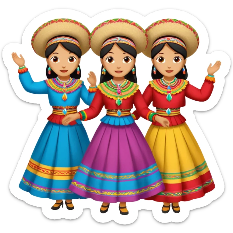 imagen de personas bailando huaylash en huancayo sticker