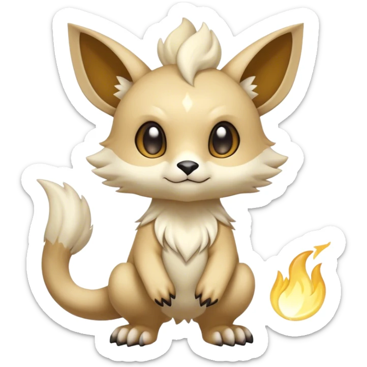 Cute cool fantasy animal hybrid Fakemon full body sticker