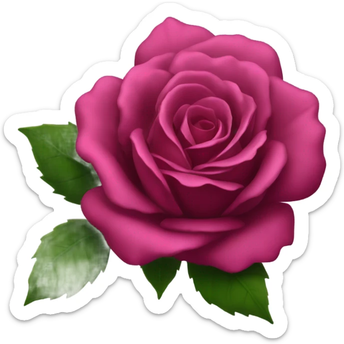 Dark pink rose  sticker